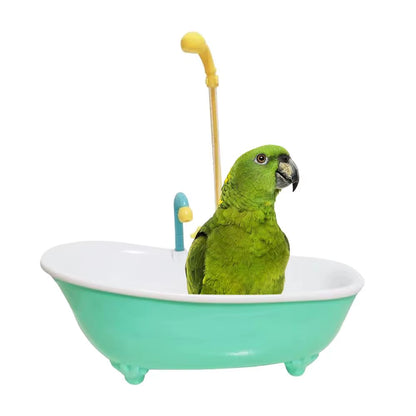 Parrot Automatic Intelligent bath Bird Shower Bathtub Blue Accessories household Plastic Parakeet Supplies Accessory bird Cage