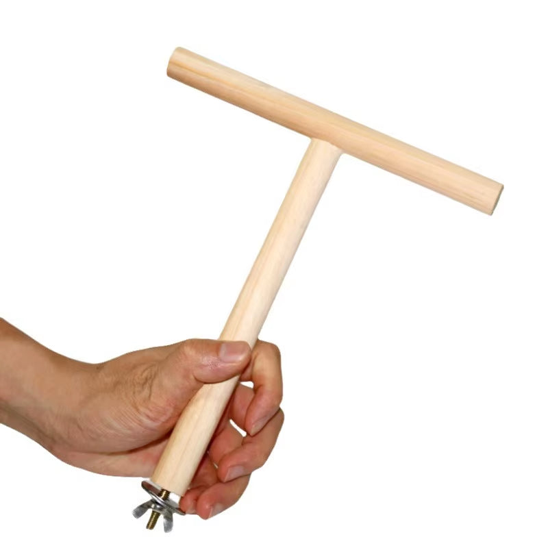 Parrot Toy Stand Stick Stand Pole T-Shaped Bird Stand Stand Perch Bird Toy Bird Cage Accessories Bird Supplies