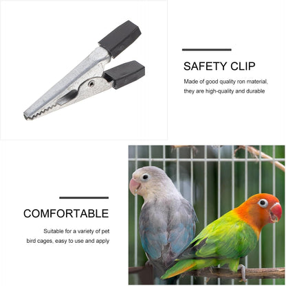 20Pcs Bird Cage Clips Safety Clip Door Lock Parrot Cage Safety Clip Pet Cages Accessories Parakeet Toys