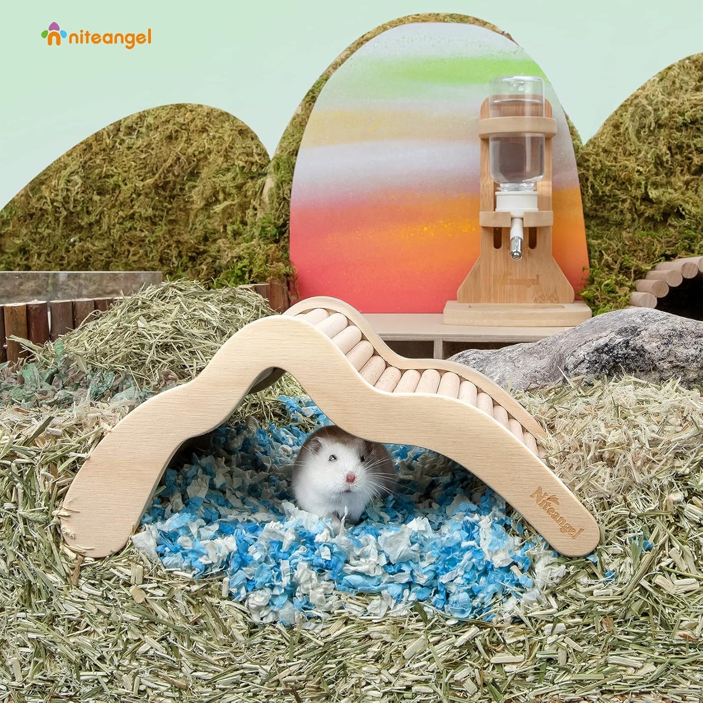 Hamster Climbing Bridge Ladder for Hamster Aryclic Sandbath Box or Other Small-Sized Pets