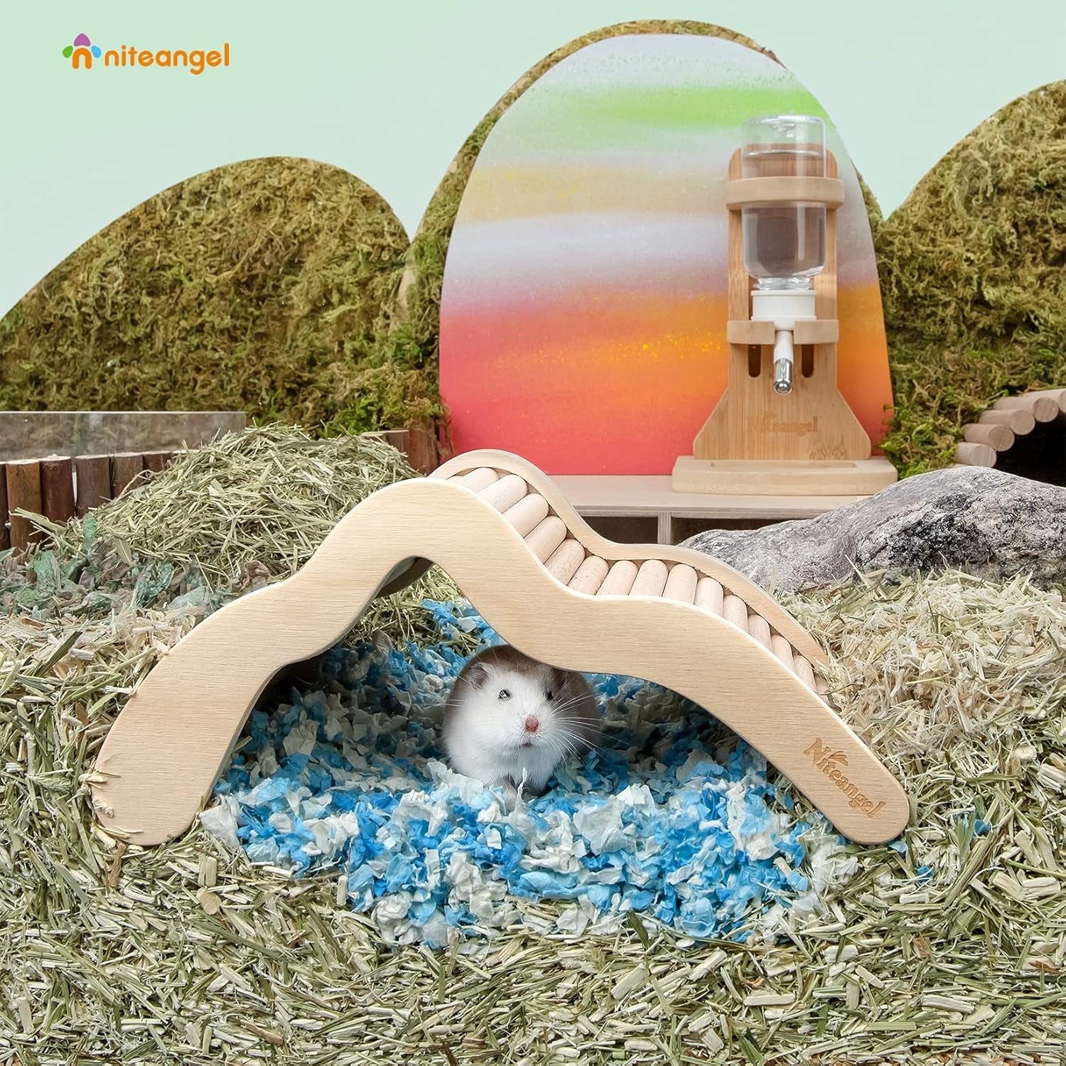 Hamster Climbing Bridge Ladder for Hamster Aryclic Sandbath Box or Other Small-Sized Pets