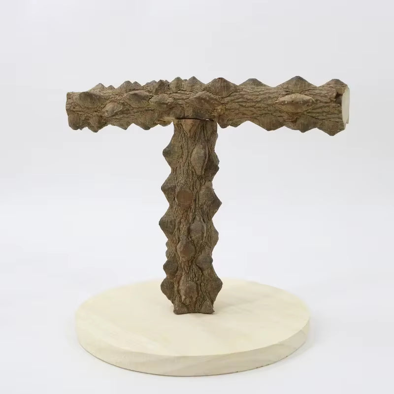 Parrot Toy Stand Stick Stand Pole T-Shaped Bird Stand Stand Perch Bird Toy Bird Cage Accessories Bird Supplies