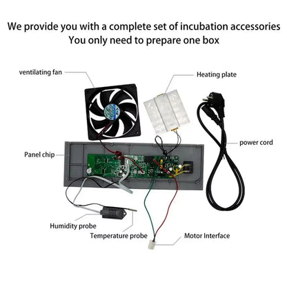 Egg Hatching Incubator DIY Incubator Mini Incubateur Controller Set DIY Egg Incubator with Temperature Control Chicken HTMC-5