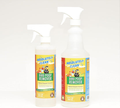 Amazing Bird Poop Remover - Just Spray/Wipe - Safely & Easily Removes Bird Messes - Use Indoor/Outdoor - Made in the USA (16Oz Spray Bottle 2Pack - save 20%)