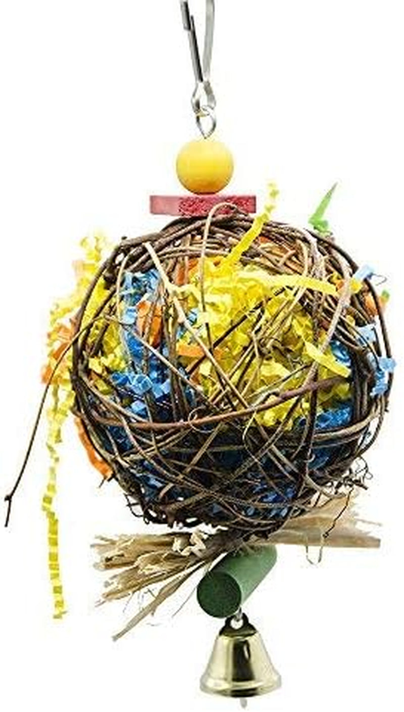 PINCHUANG 2 Pack Bird Chewing Toys Foraging Shredder Toy Parrot Cage Shredder Toy Foraging Hanging Toy for Cockatiel Conure African Grey Amazon