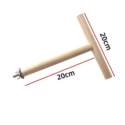Parrot Toy Stand Stick Stand Pole T-Shaped Bird Stand Stand Perch Bird Toy Bird Cage Accessories Bird Supplies