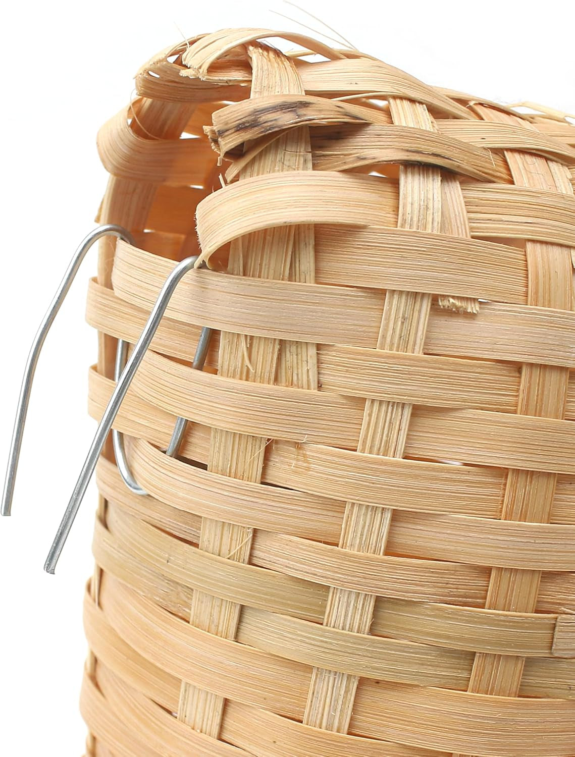 Natural Bird Houses, Bamboo Handmade Bird House, Finch Hideout Cage, Hut Toy Shelter for Outdoor