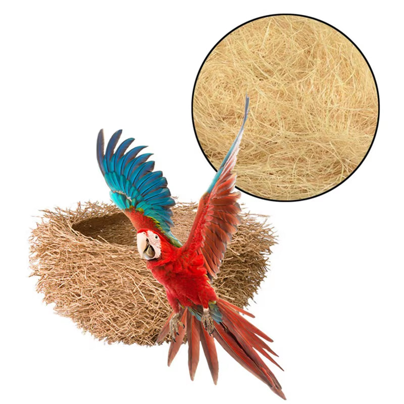 1 Pack 30G Jute Nesting Material Nest / Fibre Aviary Birds Canaries Finches Nest Filled Grass Bird Cage Accessories Decoration